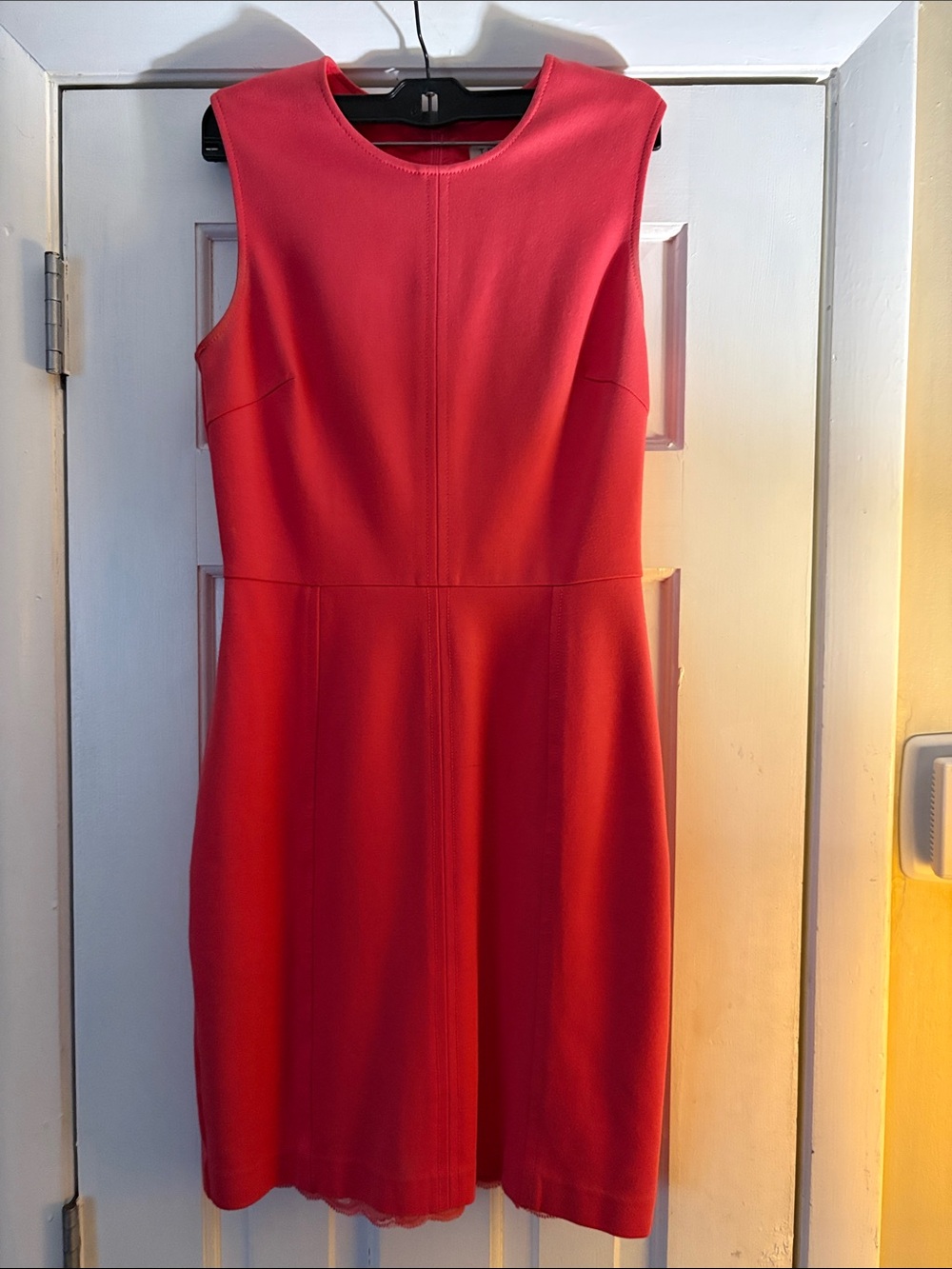 Trina Turk Coral-Red Sleeveless Midi Dress